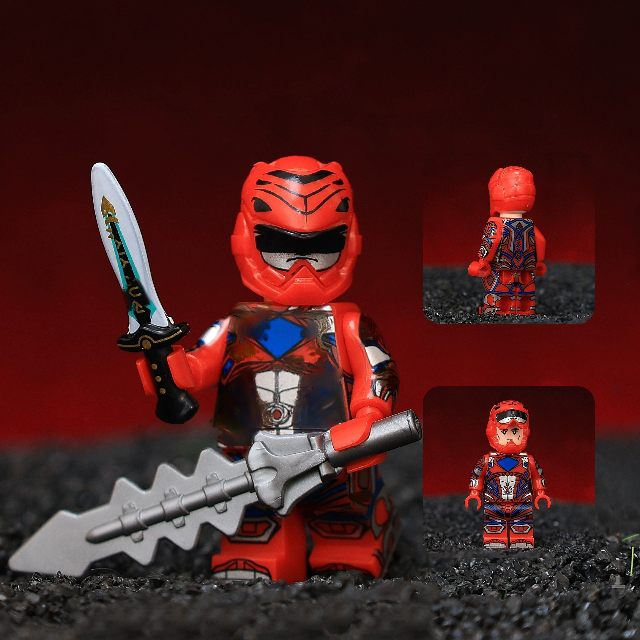 Classic 5-Color Dino Warrior Minifigure – Mass Production Version