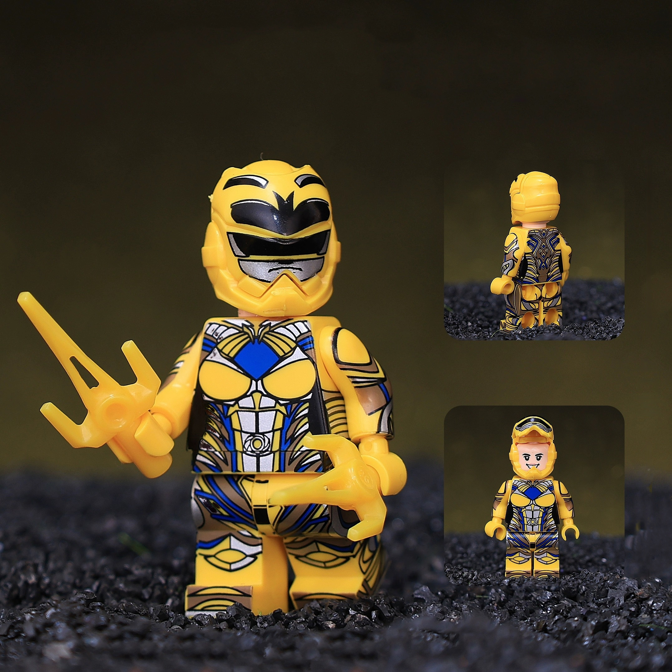 Classic 5-Color Dino Warrior Minifigure – Mass Production Version