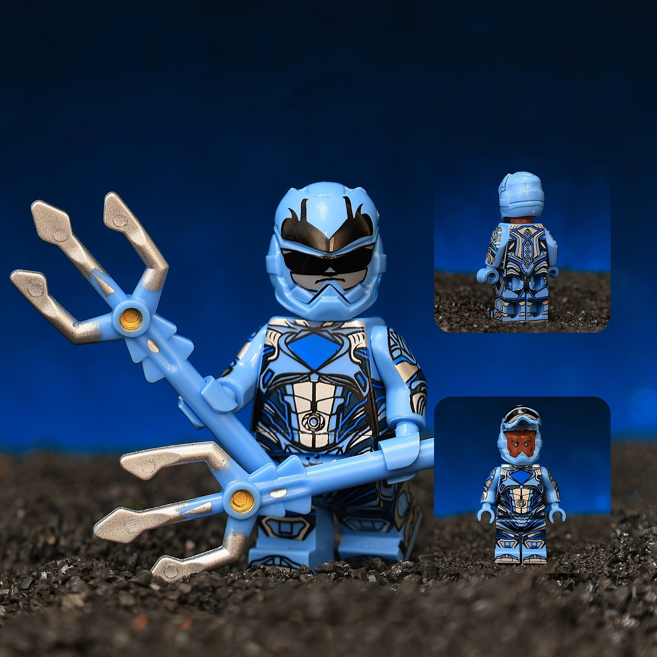 Classic 5-Color Dino Warrior Minifigure – Mass Production Version