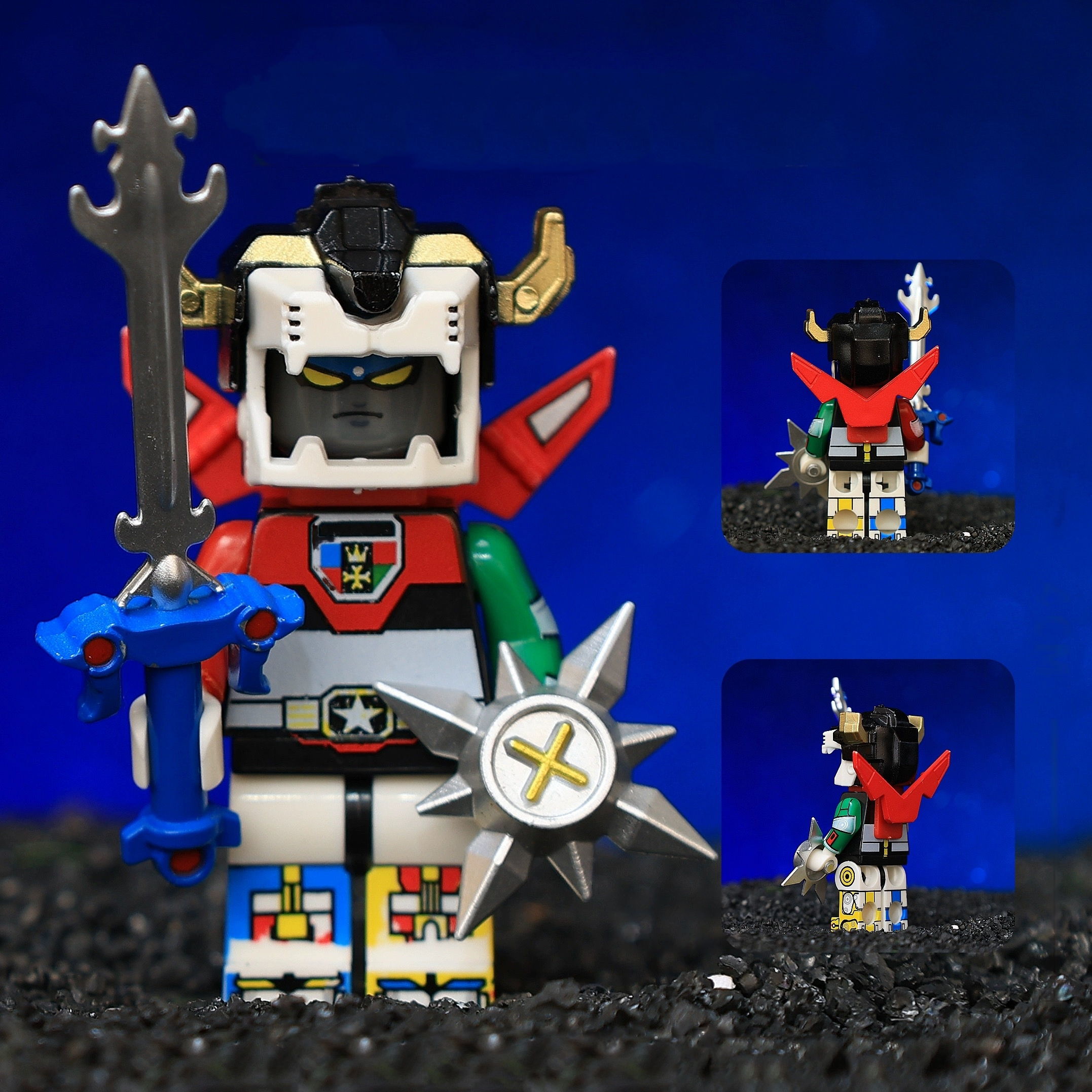 Classic 5-Color Dino Warrior Minifigure – Mass Production Version