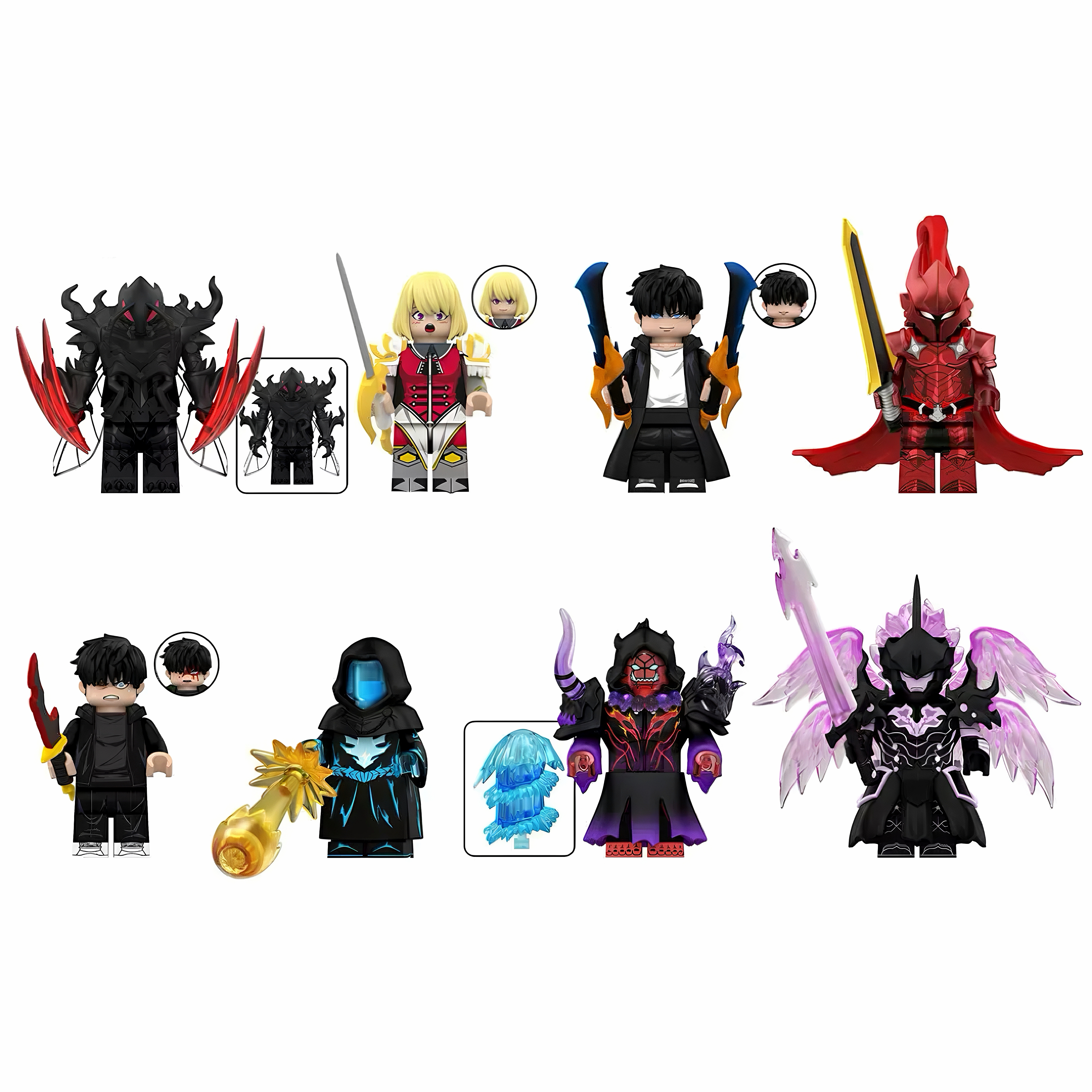 Shadow Monarch Hunter Building Block Figure Mass Production Version Set B