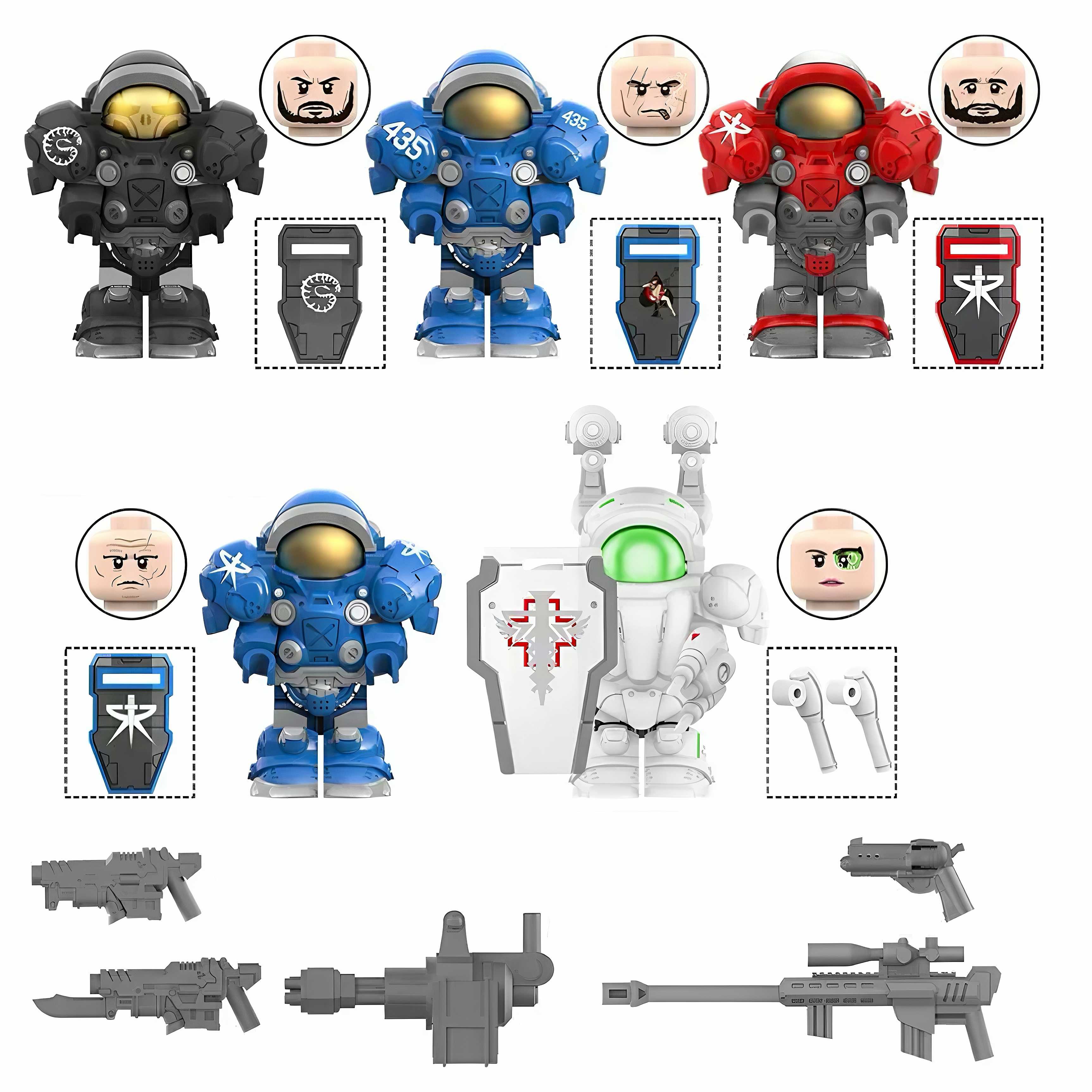 Terran Marine Gunner Minifigure – Mass Production Version