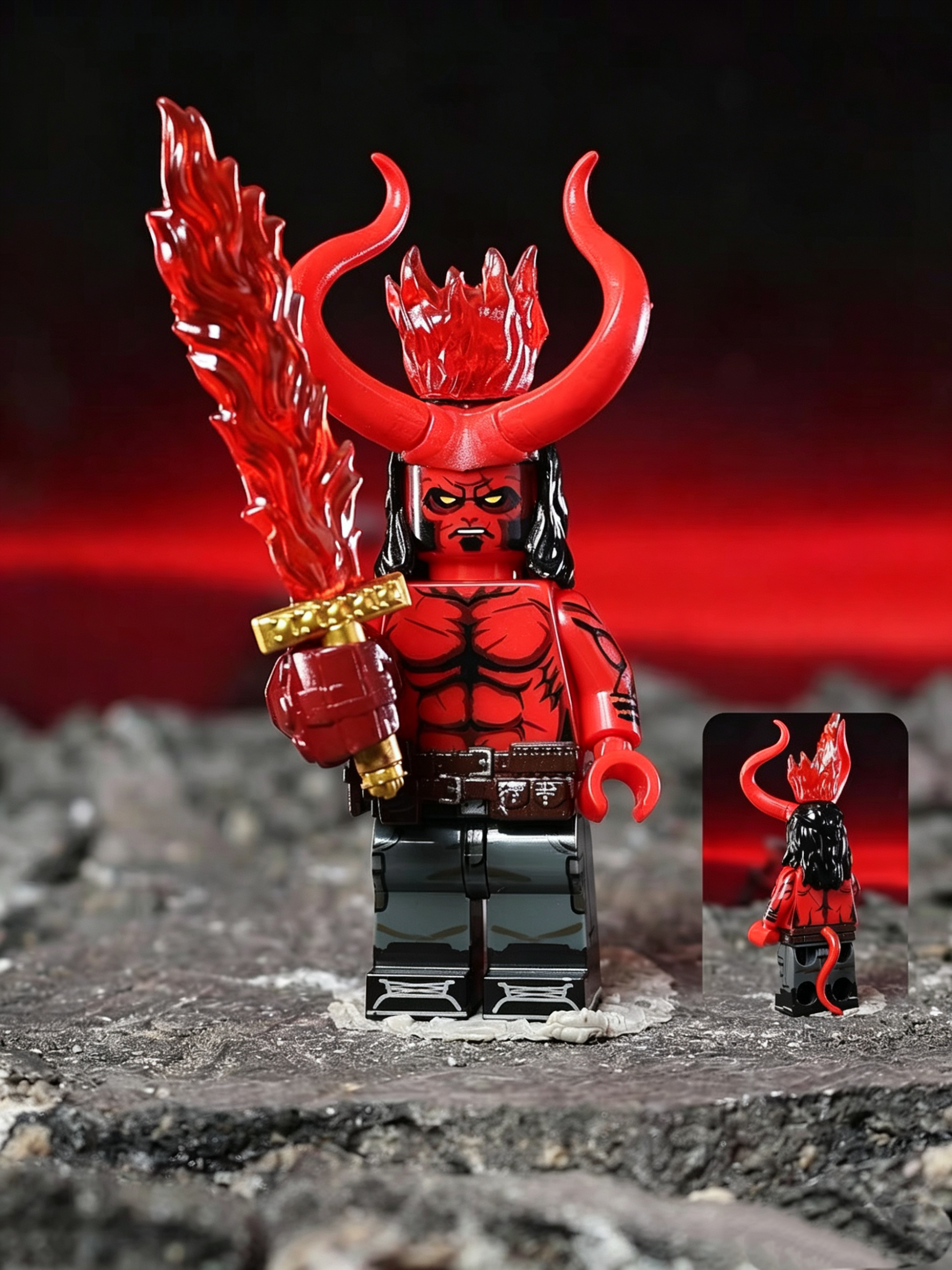 Red-Skinned Broken Horn Stone Fist Detective Mass Production Version