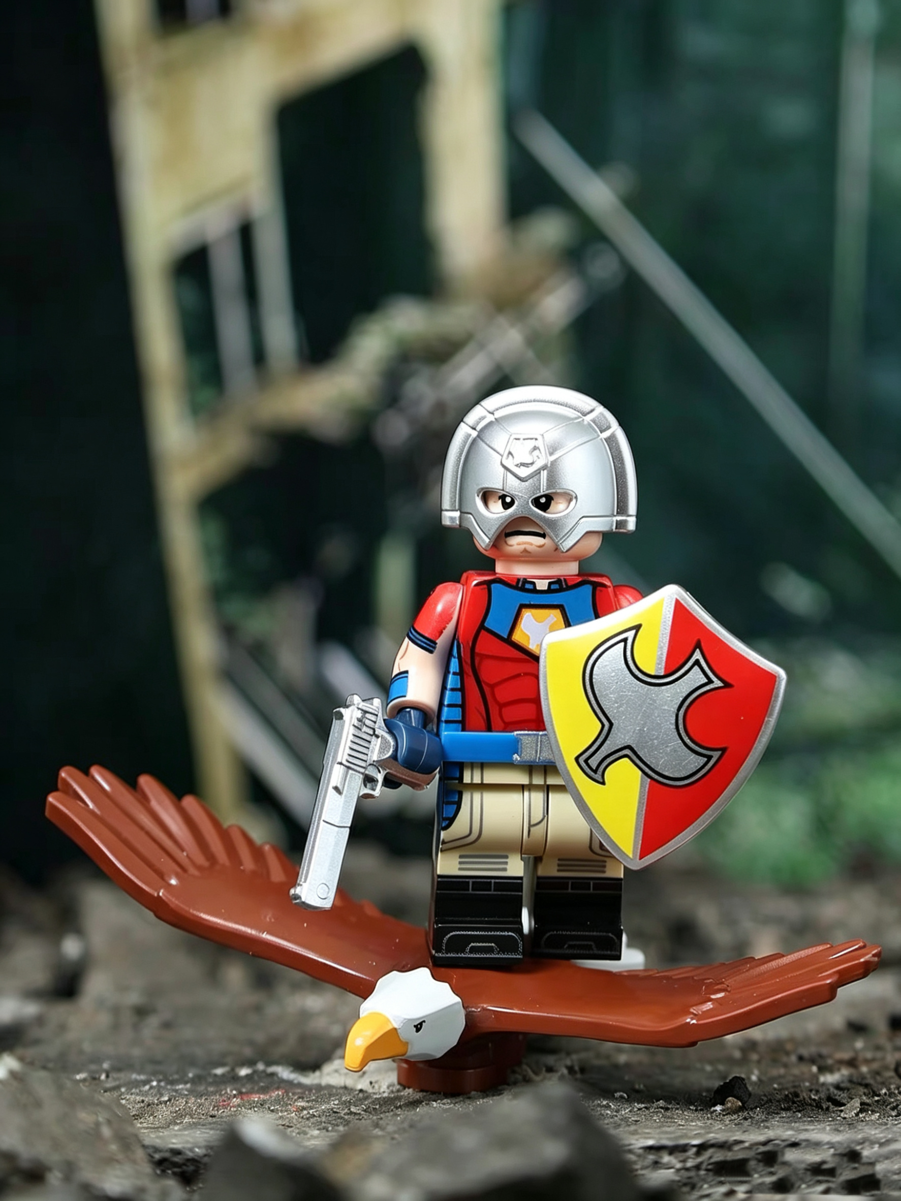 Metal Helmet Red-Blue Anti-Hero Mass Production Version
