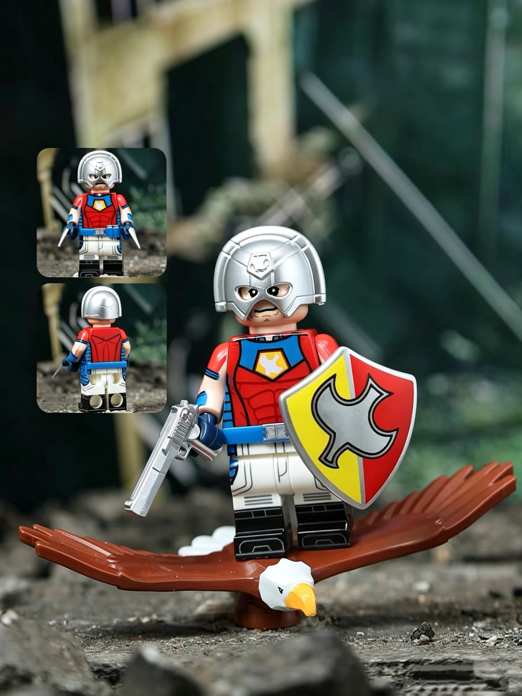 Metal Helmet Red-Blue Anti-Hero Mass Production Version