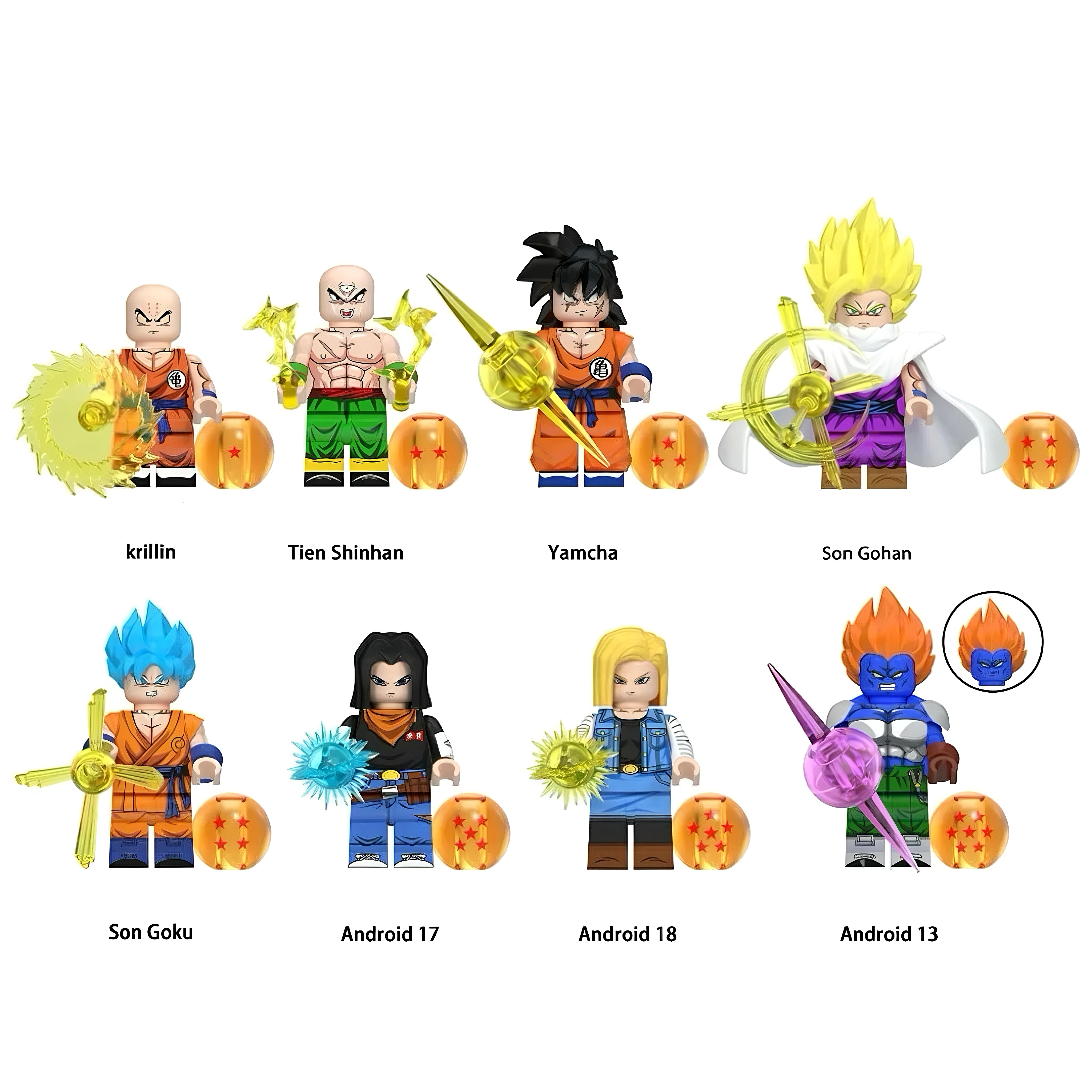 Cold-Hearted Android Warrior Building Block Figure Mass Production Version
