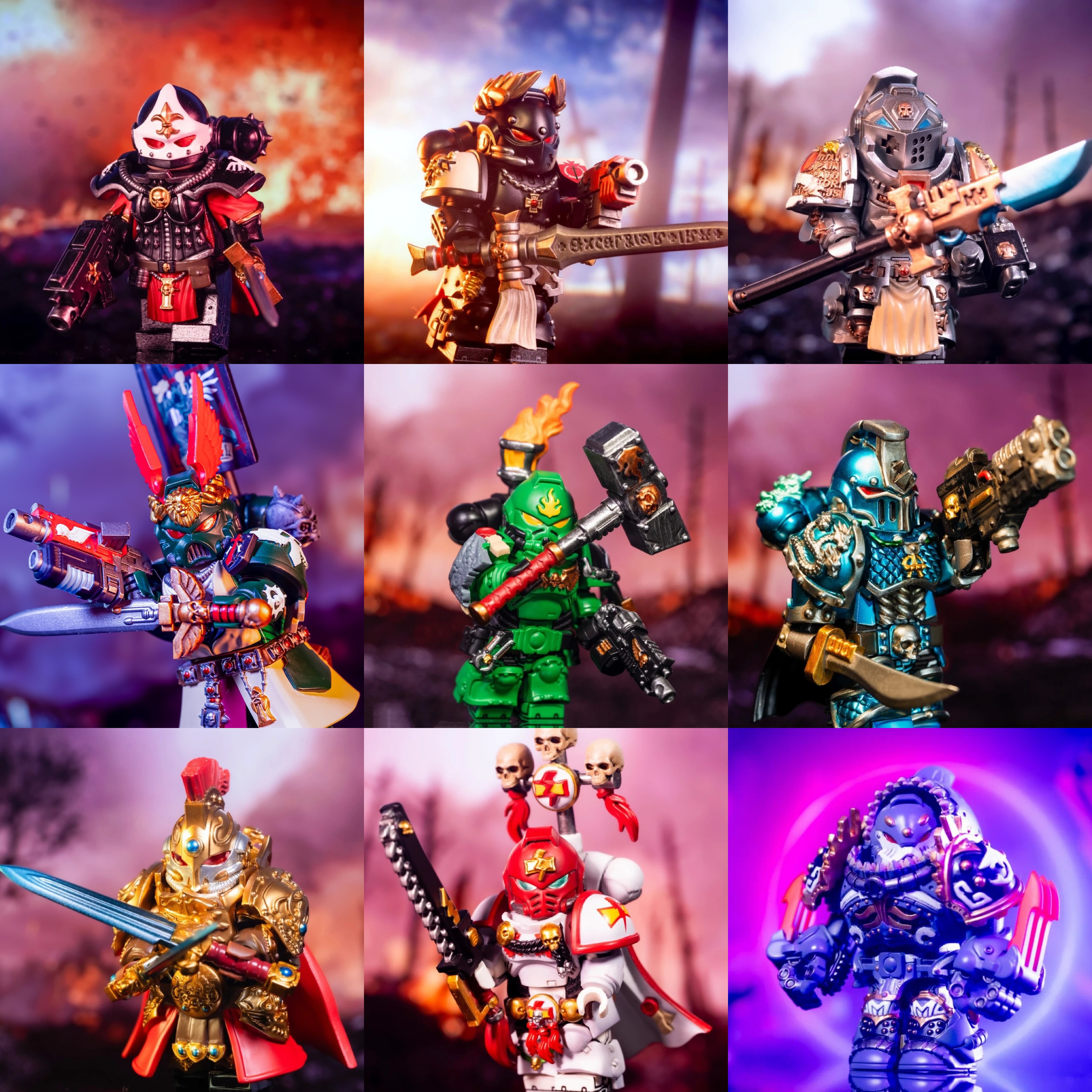 Mystery Gothic Space Warrior Building Block Figure Series