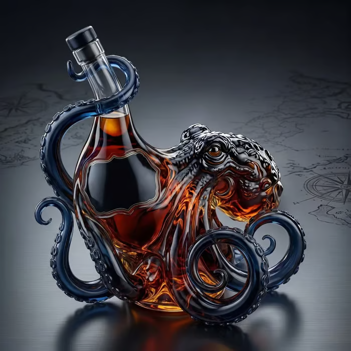 3D Sculpted Octopus Collector's Edition Bottle