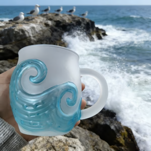🌊Sea Wave Mug: Your Daily Escape – Calm Coastal Vibes in Every Cup of Tea/Coffee