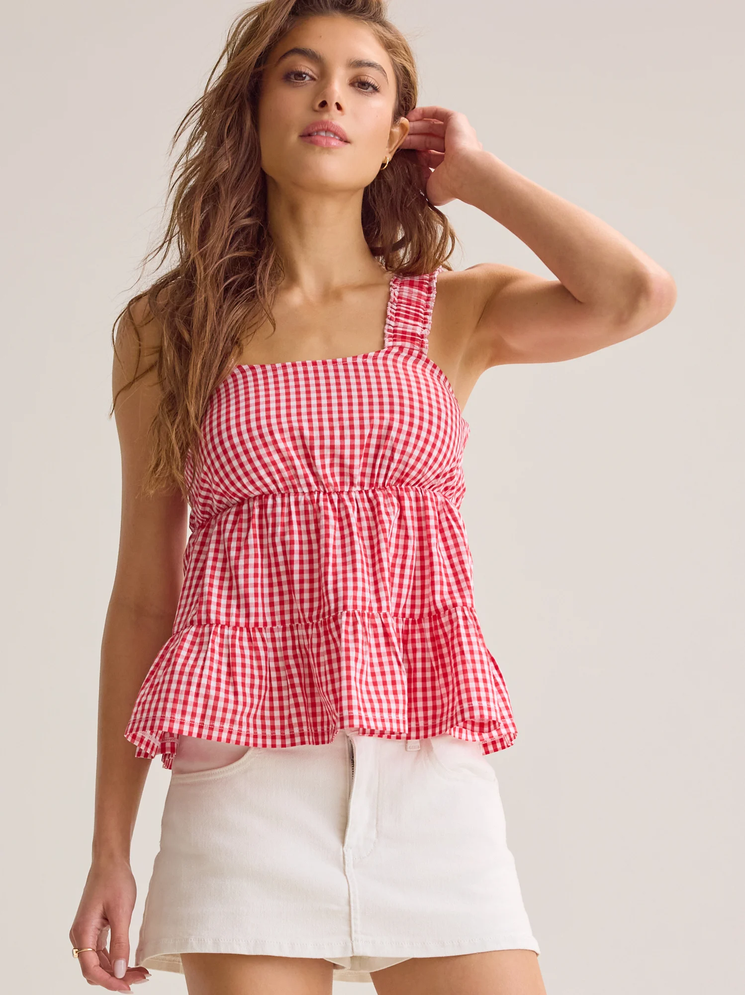 Kelly Gingham Babydoll Tank