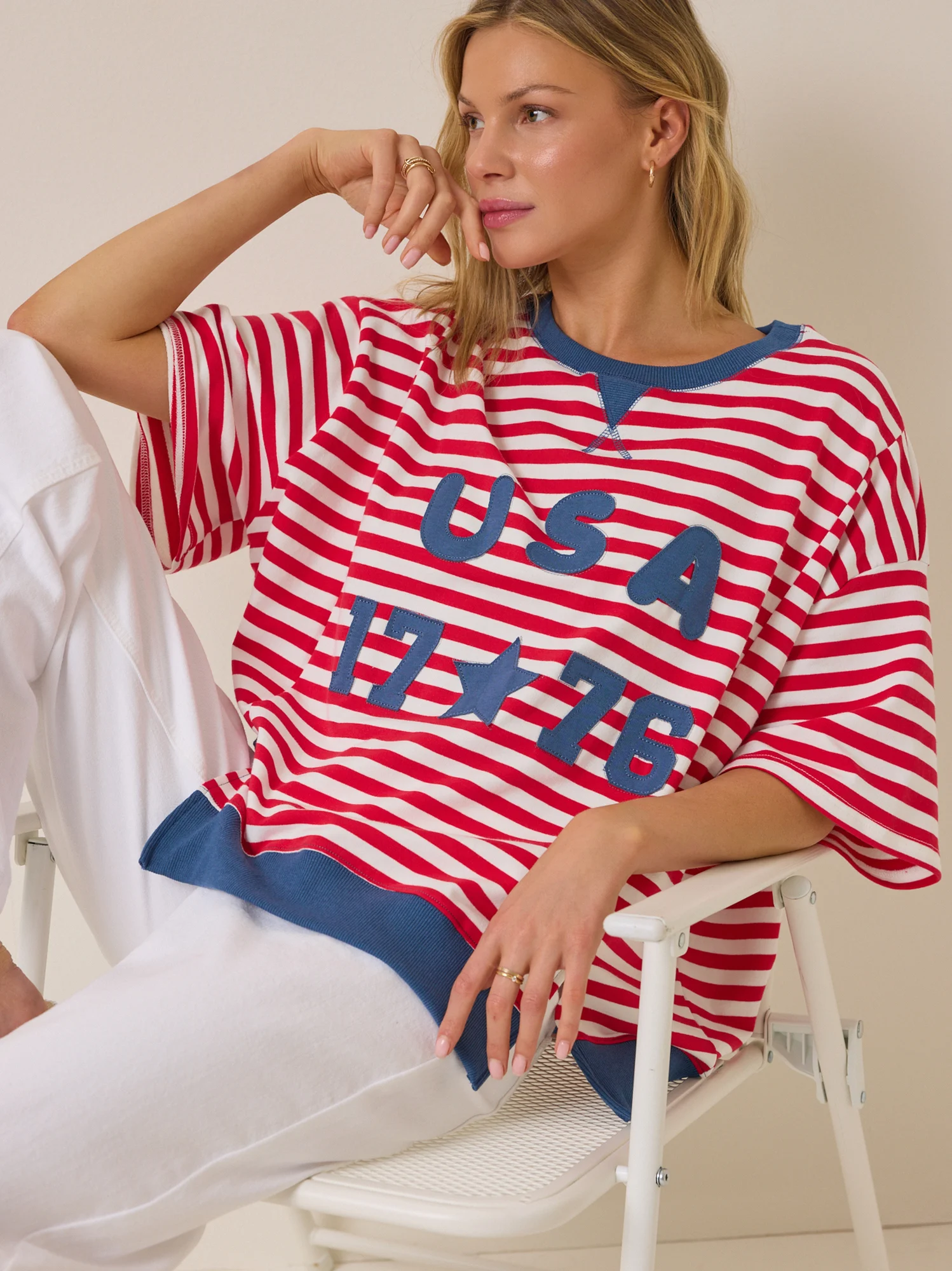 USA 1776 Striped Tee