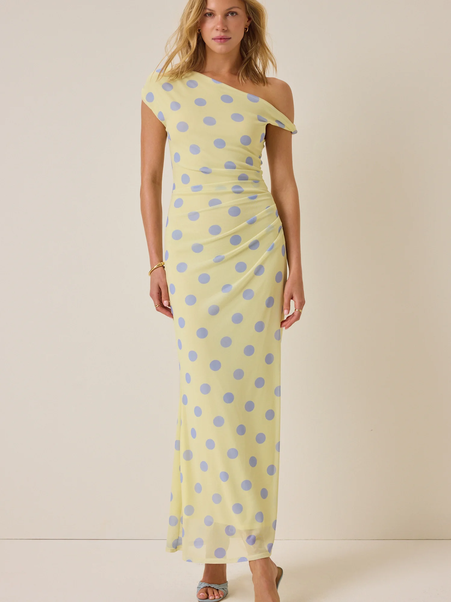 Melany Polka Dot Maxi Dress