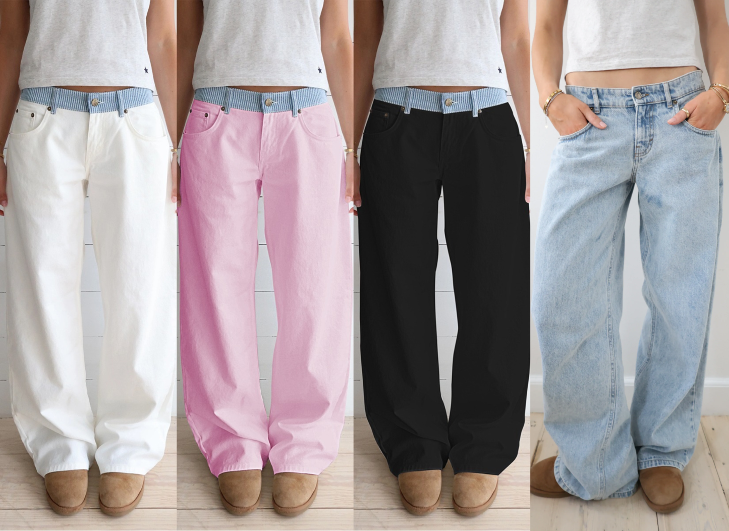 Jodie Adjustable Wide Leg Jeans (Buy 2 Free Shipping)