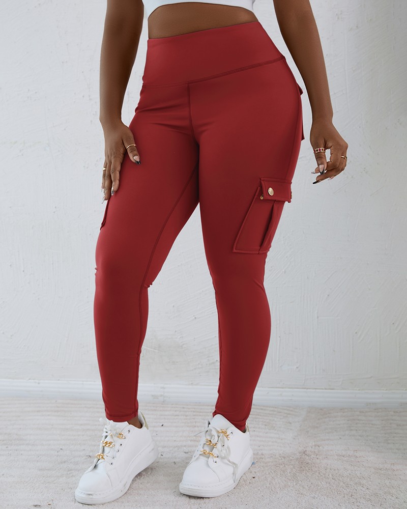 Pocket Design Butt Lifting Active Pants (Buy 2 Free Shipping)