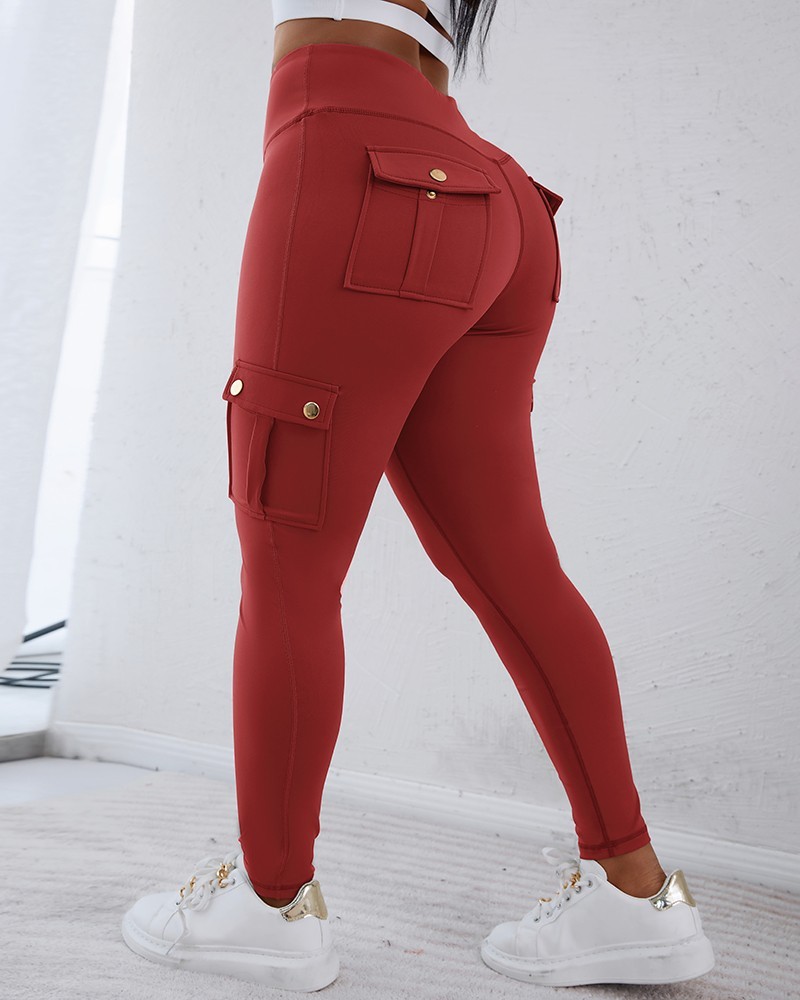 Pocket Design Butt Lifting Active Pants (Buy 2 Free Shipping)