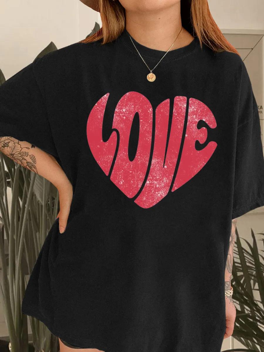 Oversized Retro Love T-shirt
