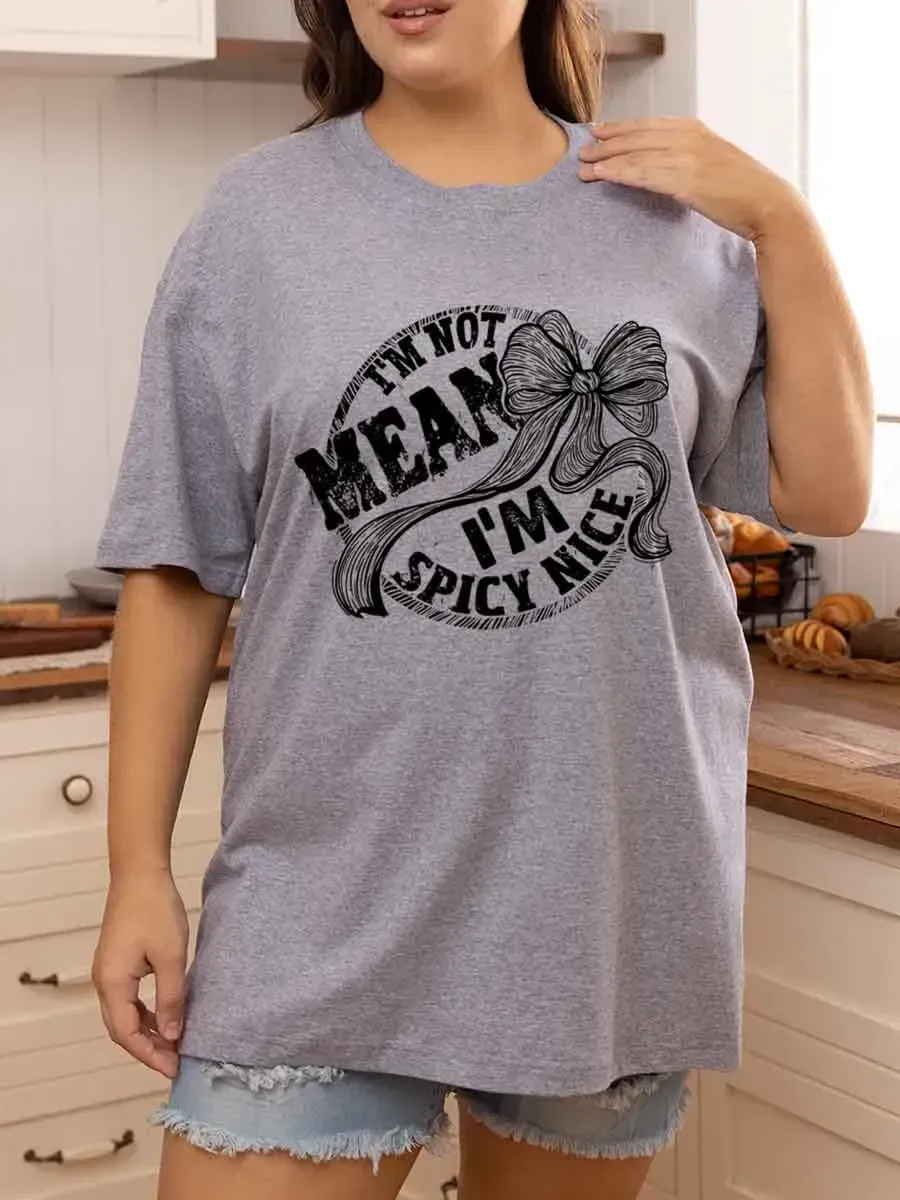 Vintage I’m Not Mean I’m Spicy Oversize Graphic Tee