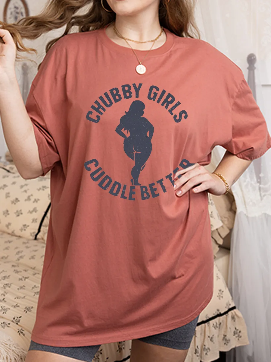 Vintage Chubby Girls Cuddle Better Oversize Graphic Tee