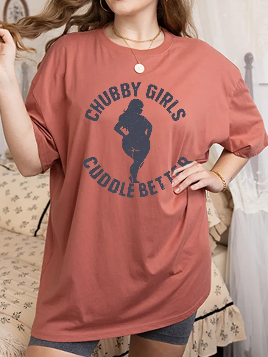 Vintage Chubby Girls Cuddle Better Oversize Graphic Tee