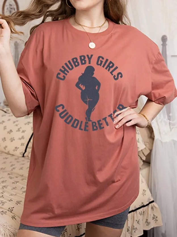 Vintage Chubby Girls Cuddle Better Oversize Graphic Tee