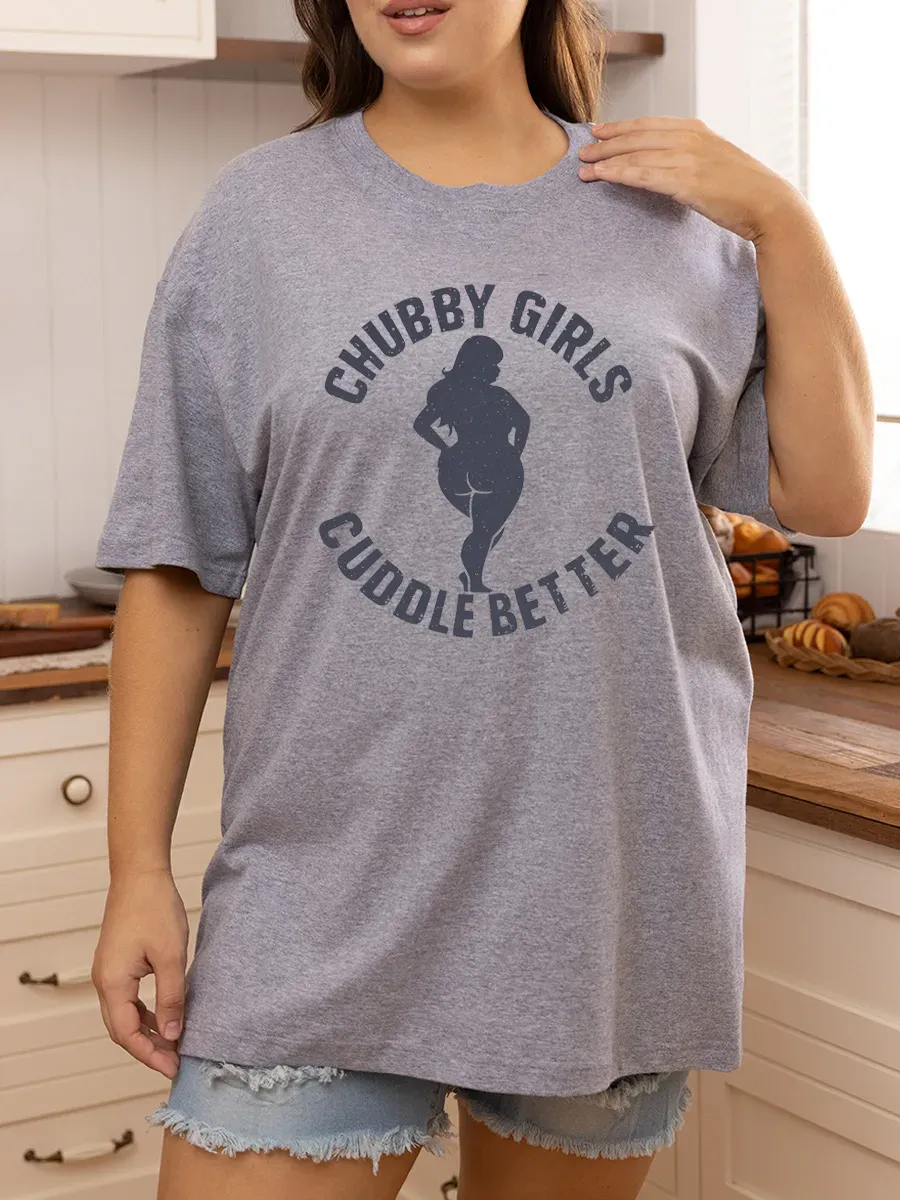 Vintage Chubby Girls Cuddle Better Oversize Graphic Tee