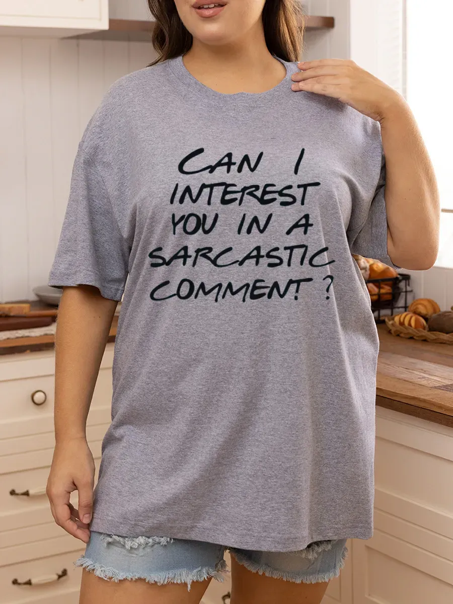 Vintage Can I Interest You In A Sarcastic Comment Oversize Graphic Tee