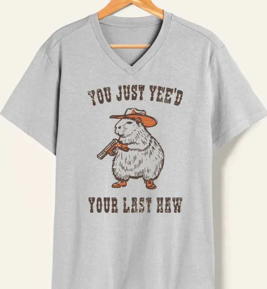 Vintage You Just Yee'D Your Last Haw V-Neck Tee