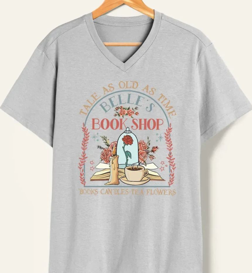 Vintage Tale As Old As Time V-Neck Tee