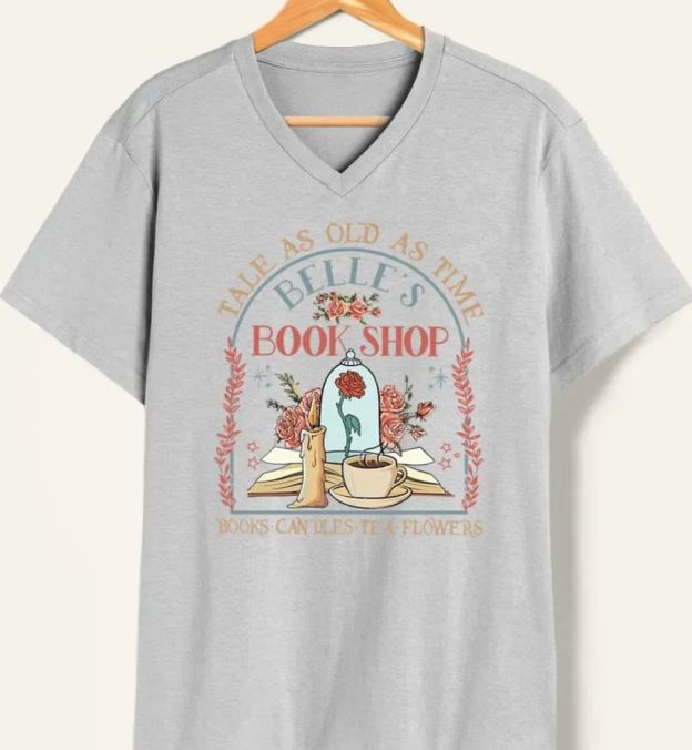 Vintage Tale As Old As Time V-Neck Tee