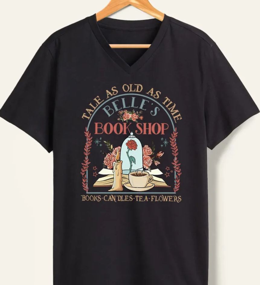 Vintage Tale As Old As Time V-Neck Tee