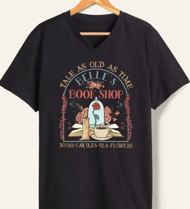 Vintage Tale As Old As Time V-Neck Tee
