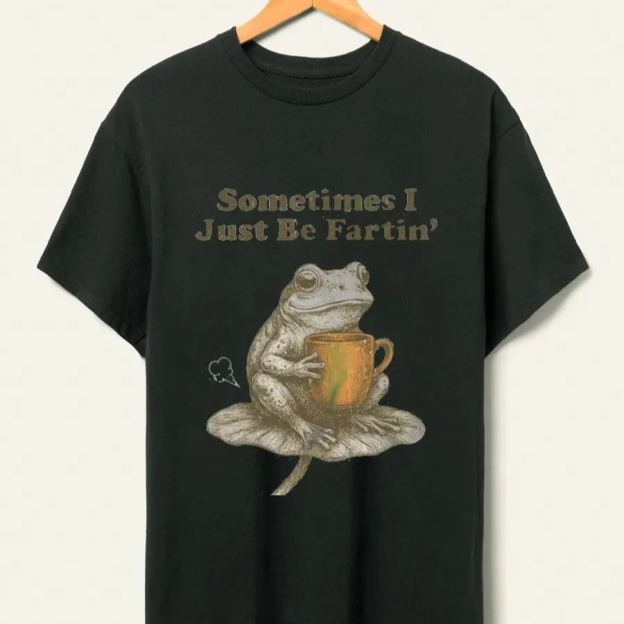 Vintage Sometimes I Just Be Fartin Oversize Graphic Tee