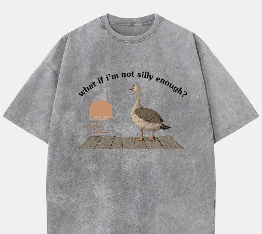 Vintage What If I'M Not Silly Enough Washed T-Shirt