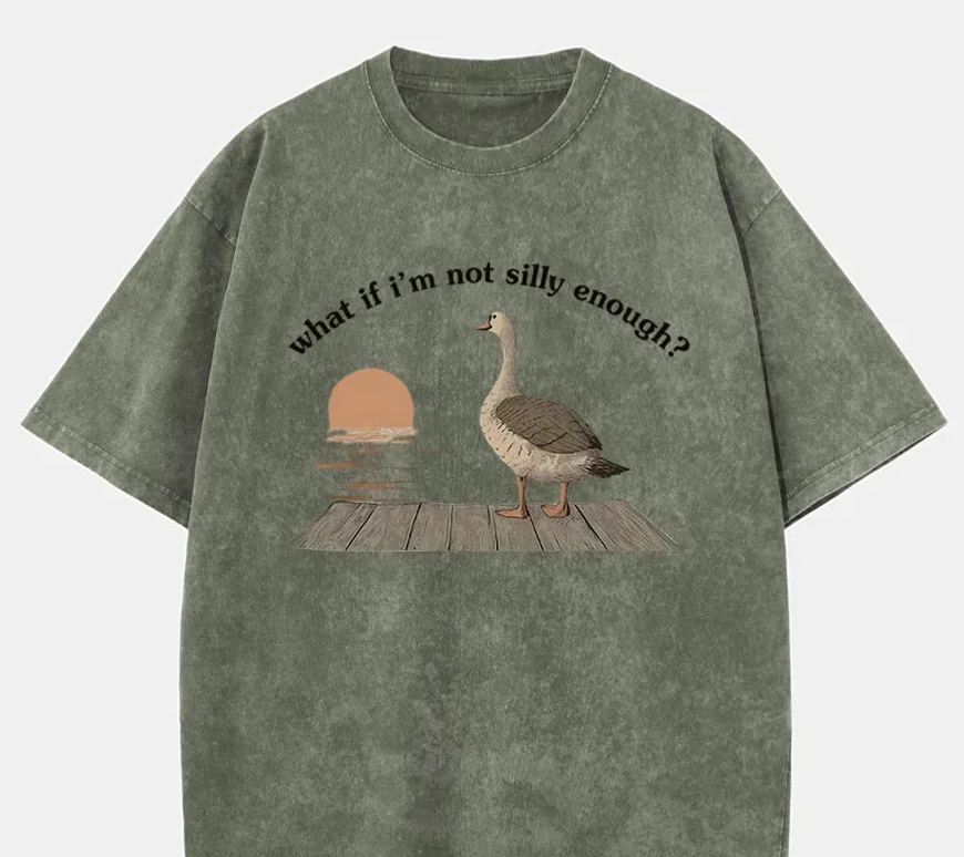 Vintage What If I'M Not Silly Enough Washed T-Shirt