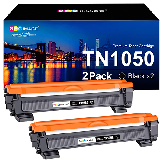 TN1050 Toner Cartridges Compatible for Brother TN1050 Black Toner Cartridges for HL-1112 HL-1110 DCP-1610W DCP-1510 HL-1210W MFC-1810 HL-1212W MFC-1910W DCP-1612W DCP-1512 (Black, 2-Pack)