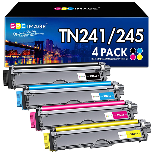 TN241 TN245 Toner Cartridges Compatible for Brother TN241 TN245 TN-241 TN-245 Toner Cartridges for HL-3140CW HL-3150CW HL-3170CW DCP-9015CDW DCP-9020CDW MFC-9330CDW (Black Cyan Magenta Yellow, 4-Pack)