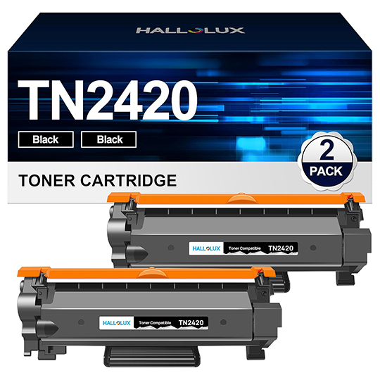 TN2420 Toner Cartridges 2 x Black Replacement for Brother TN-2420 TN2410 Compatible for MFC-L2710DW MFC-L2750DW HL-L2370DN HL-L2310D HL-L2375DW MFC-L2730DW HL-L2350DW DCP-L2530DW