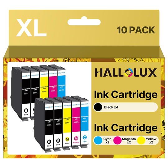604XL Ink Cartridges Compatible with Epson 604 604XL 604 XL for Epson XP-2200 XP-2205 XP-3200 XP-4200 XP-3205 XP-4205 Workforce WF-2910 WF-2930 WF-2950 (Pack of 10)