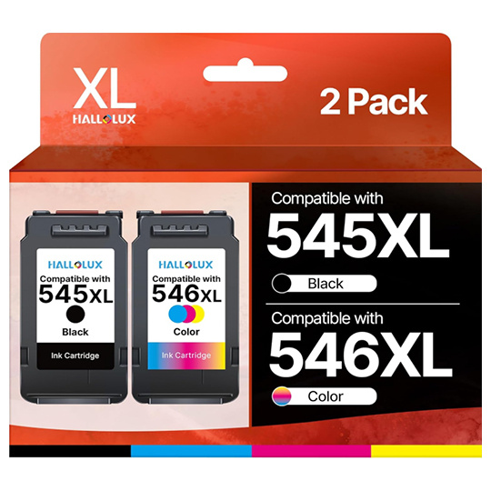 PG-545XL CL-546XL PG545 CL546 XL Druckerpatronen für Canon 545 546 XL PG 545XL CL 546XL Patronen für Pixma MX490 MX495 TR4550 TR4551 MG2550s MG2555s TS3150 TS3151 (1 Schwarz 1 Farbe)