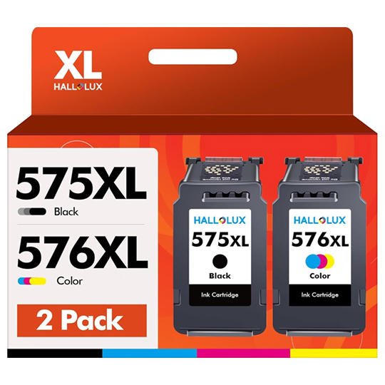 PG-575XL CL-576XL Multipack Wiederaufbereitet für Canon Druckerpatronen 575 576 für PIXMA TS3550i TR4755i TR4750i TS3551i TR4751i TS3750i TS3751i TS3752i TR4756i (575 Black, 576 Color)