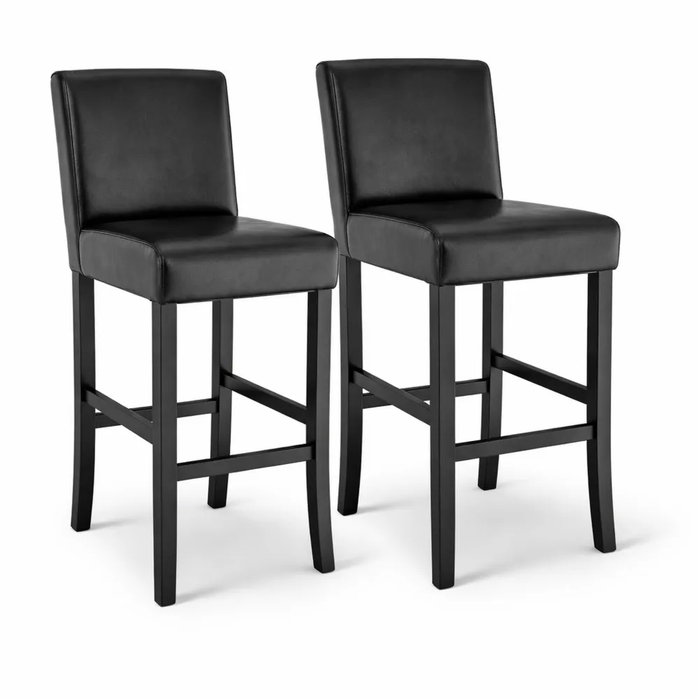 Set di sgabelli da bar regolabili con gambe in legno, seduta ergonomica