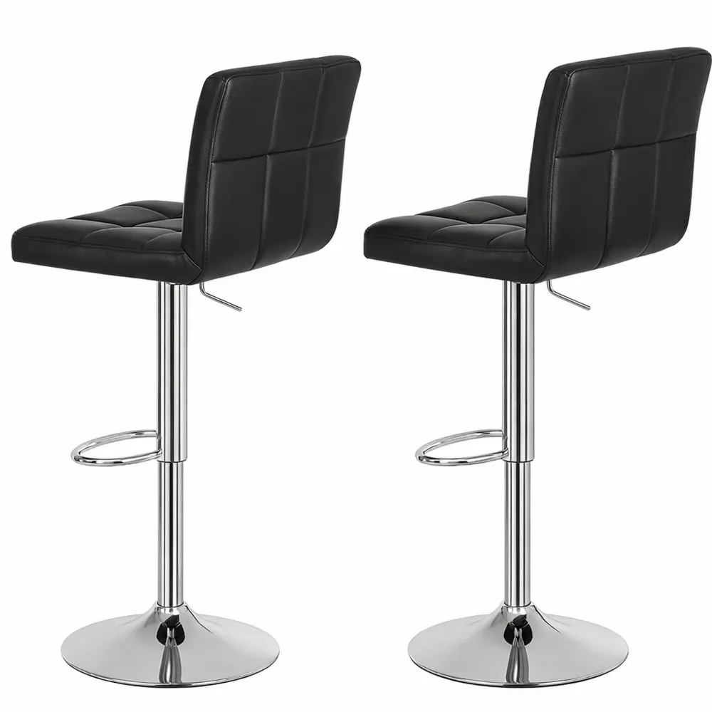 Set di 2 sgabelli da bar regolabili e girevoli con poggiapiedi
