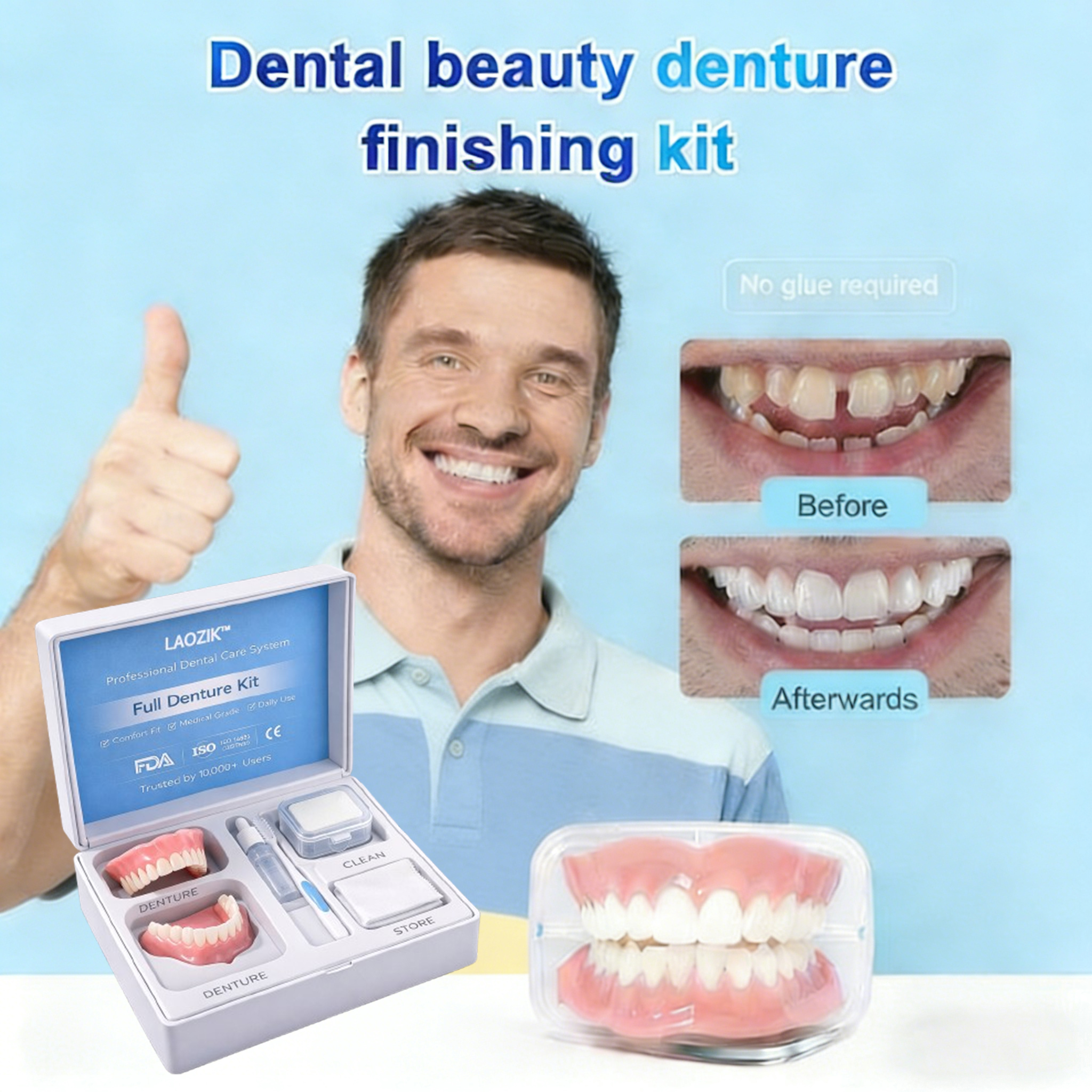🦷 LAOZIKTM Custom-Fit Dentures ⏰ ENDS TODAY   70% OFF | Smile with Confidence