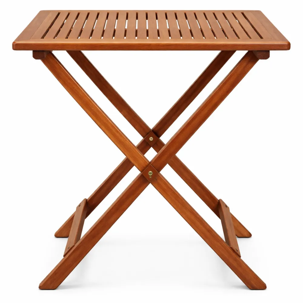 Tavolo da Giardino Pieghevole in Legno di Acacia 70x70 cm-Loftxel