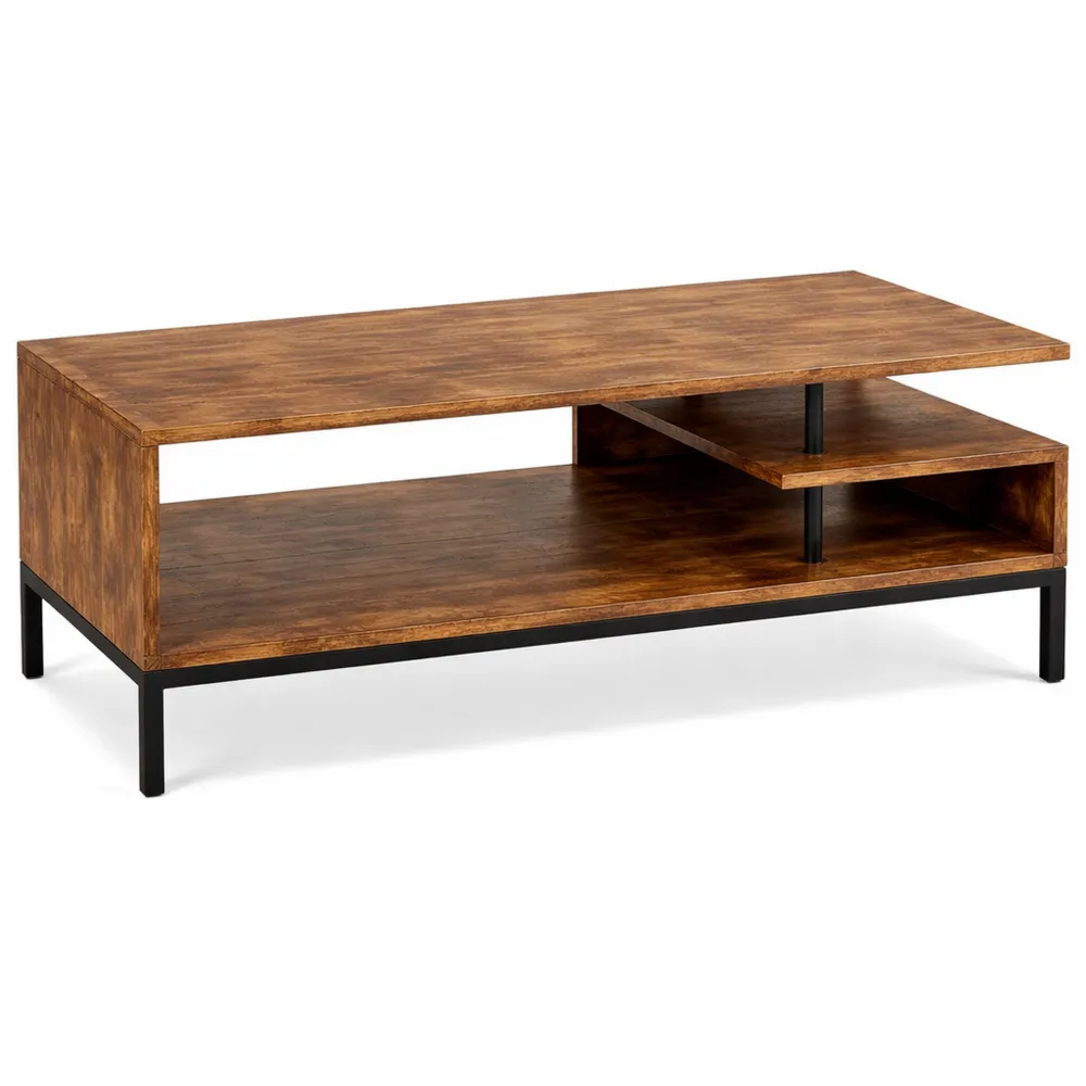 Tavolino da Salotto Moderno con Ripiani Multipli-Loftxel