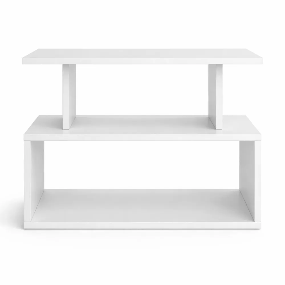 Tavolino da Salotto Moderno Bianco 59x39 cm-Loftxel