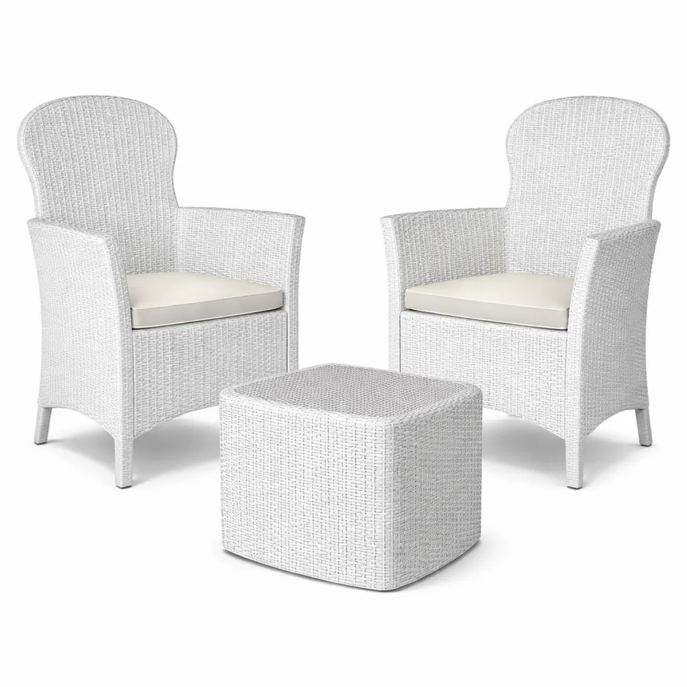 Set Mobili da Giardino per Interni ed Esterni con Tavolo e Due Poltrone-Loftxel