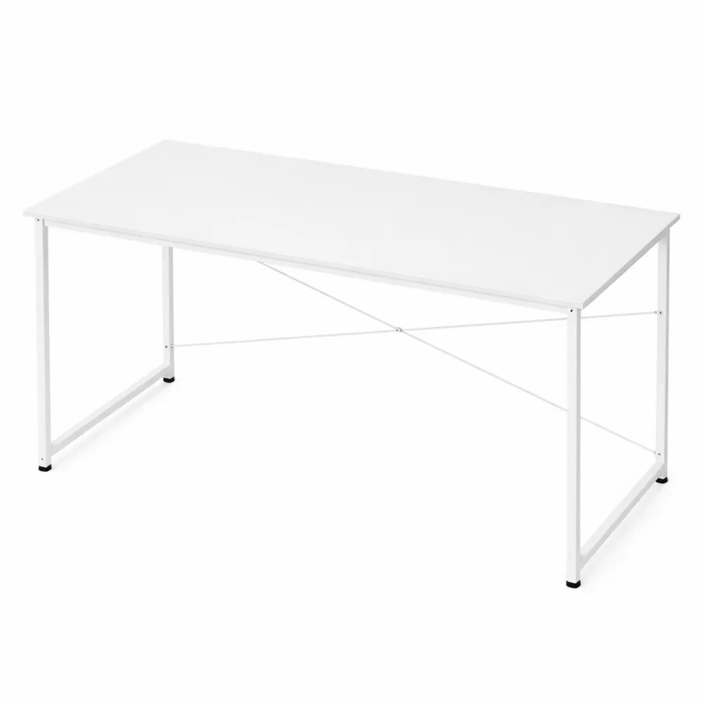 Scrivania per Computer 140x60 cm in Legno e Metallo, per Ufficio e Casa