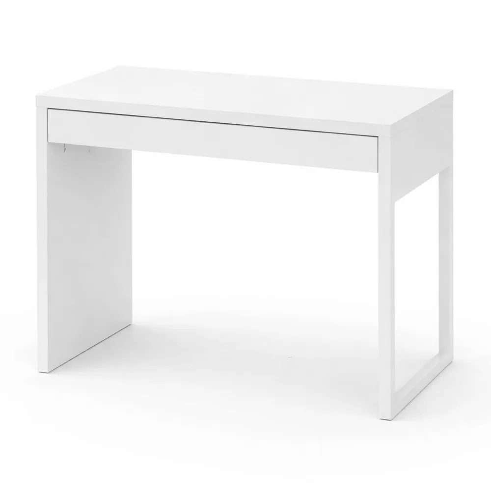 Scrivania moderna, 73 x 50 cm, colore bianco