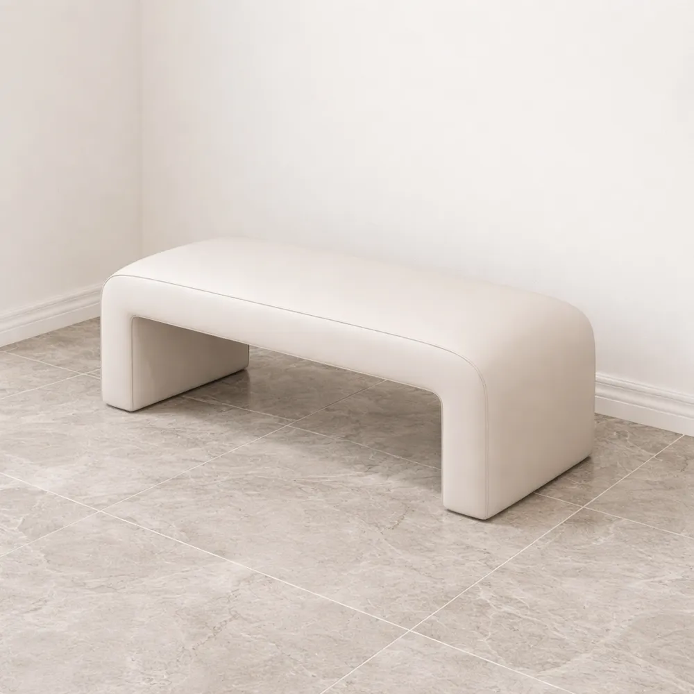 Panca contenitore imbottita in similpelle per ingresso o camera